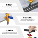 LATTHANT Glass Tile Cuttter with 3 Tungsten Steel Blade, 2-in-1 Manual Tile Cutter Tool with Breaking Pliers, Glass Cutter Hand Tool for 3-15mm Ceramic tiles, Glass, mirror, Home DIY Tool Kit