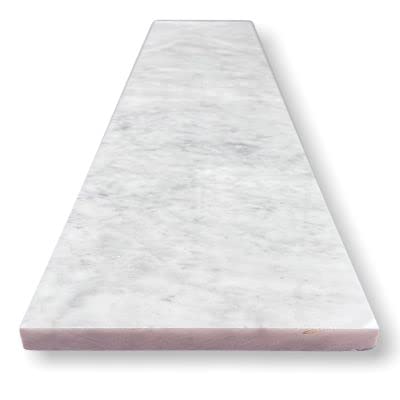 Honed Carrara Marble Threshold Tile for Showers