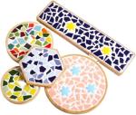 1.1LB Irregular Ceramics Mosaic Tiles, Mosaic Pieces Stones for DIY Mosaic Making Craft Hobby Arts Home Wall Decoration (Coffee)