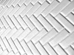 1x3 High Gloss Polished Finish White Herringbone Porcelain Mosaic Tile Walls and Floors