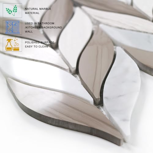 Carrara Marble Mosaic Shower Floor Tile Pack