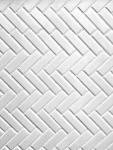 1x3 High Gloss Polished Finish White Herringbone Porcelain Mosaic Tile Walls and Floors