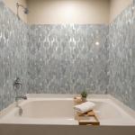 60pcs Premium Peel and Stick Backsplash Tiles,Glossy Blue Marble Look Elevated 3D Textured DIY Self Adhensive Wall Tiles for Kitchen & Bathroom,High-End Finished,Easy Cut & Install