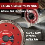 EZARC 5 inch Super Thin Diamond Blade, Diamond Saw Blades for Angle Grinder, 5" Tile Blade for Smooth Cutting Porcelain Ceramic Granite Marble Tile, 7/8"-20mm-5/8 Arbor (2-Pack)