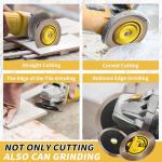 PRETEC Diamond Saw Blades, 4 1/2" Tile Blade for Angle Grinder, 4.5" Diamond Saw Blades for Cutting & Grinding Porcelain, Granite, Marble, 7/8"-20mm Arbor-2PCS