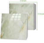 SHOWCOLOUR 10-Pieces Colorful Peel and Stick Backsplash Marble Look 12"X12" Self Adhesive Wall Tile Back Splashes for Kitchen Bedroom Colorful Tiles (Green Marble)