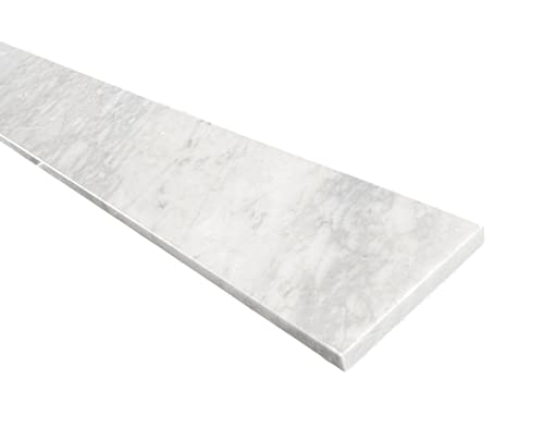 Honed Carrara Marble Threshold Tile for Showers
