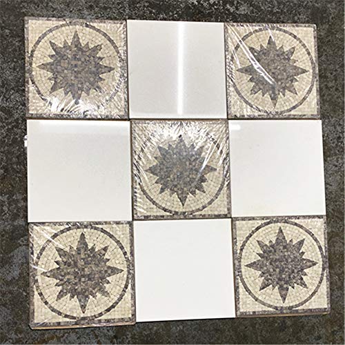 Compass Emperador Crema 12x12 Marble Medallion Tile