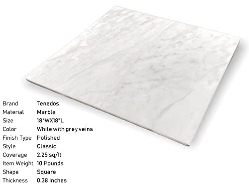 Carrara Marble 18x18 Polished Shower Wall Tile