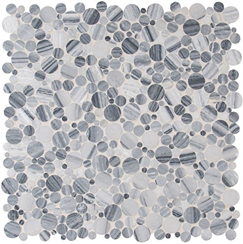 Alaska Gray River Stone Polished Marble Tile
