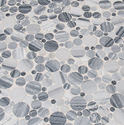Alaska Gray River Stone Polished Marble Tile