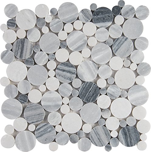 Alaska Gray River Stone Polished Marble Tile