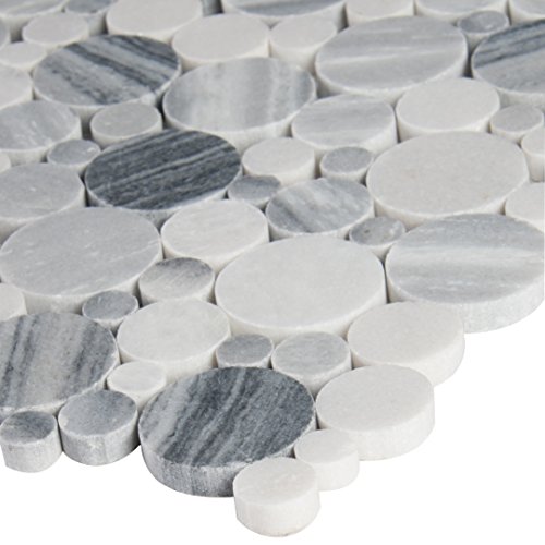 Alaska Gray River Stone Polished Marble Tile