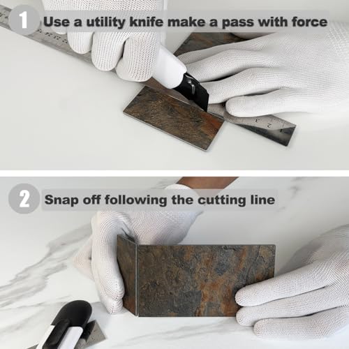 Rust Slate Peel and Stick Shower Floor Tiles