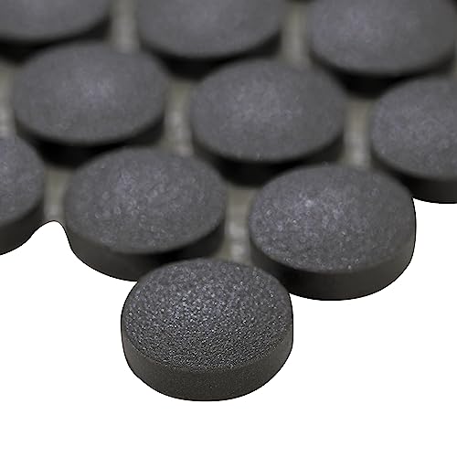 Nero Penny Round Matte Porcelain Shower Tile