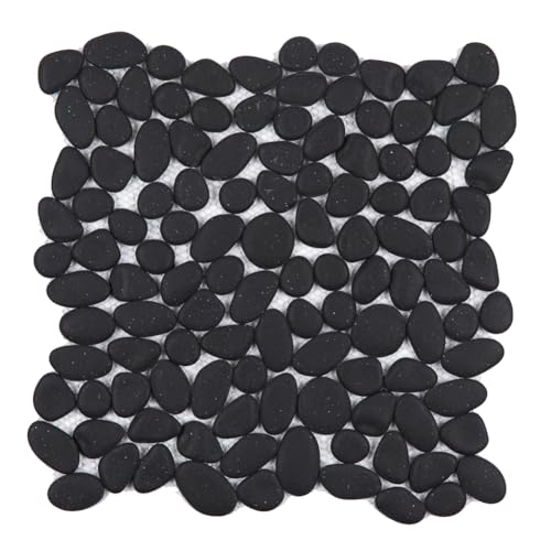 Black Pebble Shower Floor Tile - 5 Sq.ft