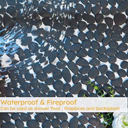 Black Pebble Shower Floor Tile - 5 Sq.ft