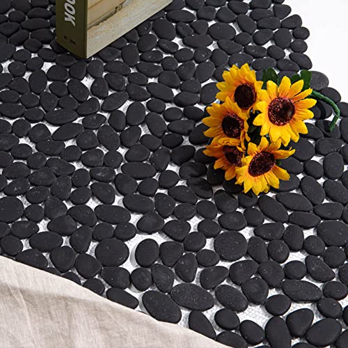 Black Pebble Shower Floor Tile - 5 Sq.ft