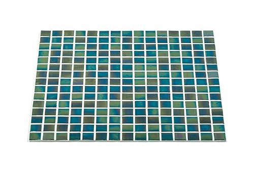 Emerald Green Iridescent Glass Mosaic Tile