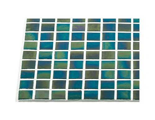 Emerald Green Iridescent Glass Mosaic Tile