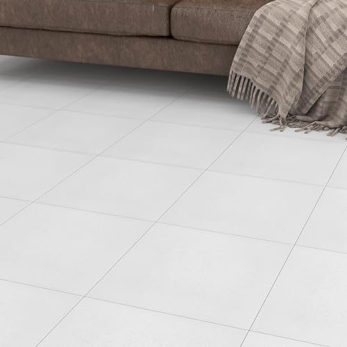Peel and Stick White Marble Bathroom Floor Tiles