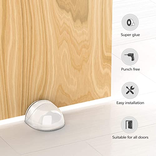 Self-Adhesive Shower Door Stops - 2 Pack Clear