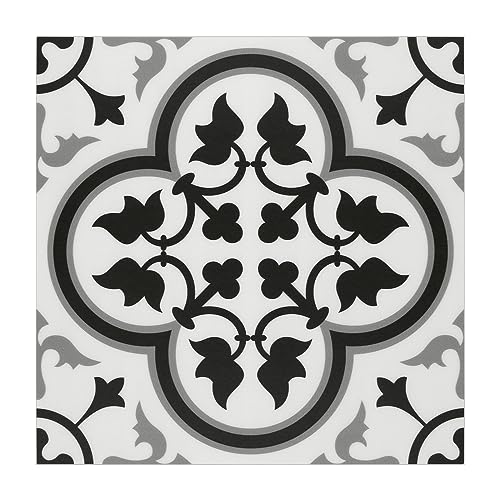 Self-Adhesive Black and White Bathroom Tile 9x9