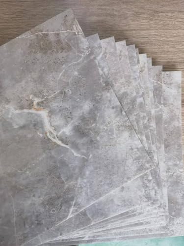 Rock Gray Marble Peel and Stick Tile 12"x12