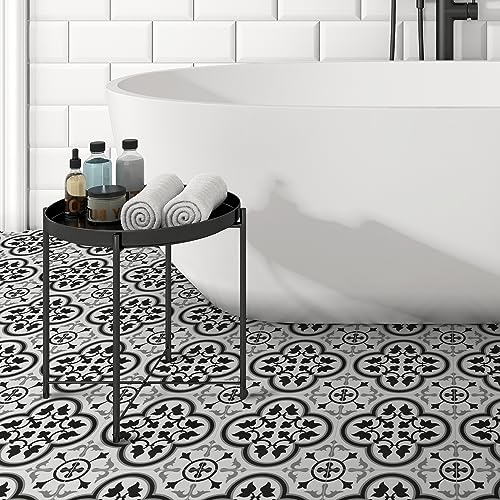 Self-Adhesive Black and White Bathroom Tile 9x9
