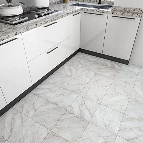 Peel and Stick Waterproof Marble Shower Floor Tiles