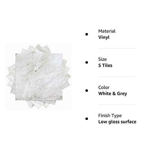 Peel and Stick Waterproof Marble Shower Floor Tiles