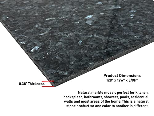 Blue Gray Pearl Granite 12x12 Shower Tile