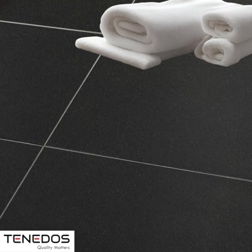 Black 12x12 Porcelain Square Shower Floor Tile