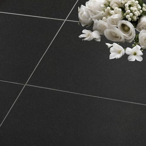 Black 12x12 Porcelain Square Shower Floor Tile