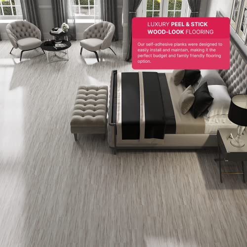 LUCiDA SURFACES Wood-Look Peel and Stick Tiles