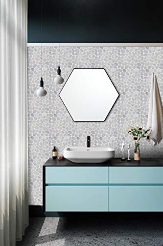 5 Sheets Marble Mosaic Shower Floor Tile Set