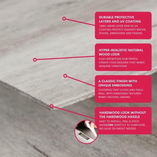 LUCiDA SURFACES Wood-Look Peel and Stick Tiles