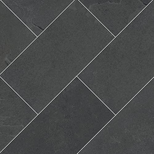 Montauk Black 6x3 Inch Gauged Slate Tile