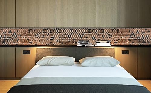 Hexagon Copper Mosaic Tile for Shower & Backsplash