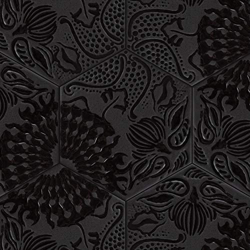 Gaudi Lux Hex Black Porcelain Shower Tile