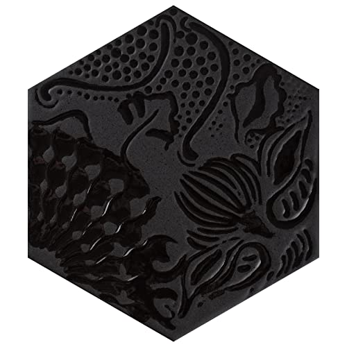 Gaudi Lux Hex Black Porcelain Shower Tile