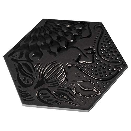 Gaudi Lux Hex Black Porcelain Shower Tile