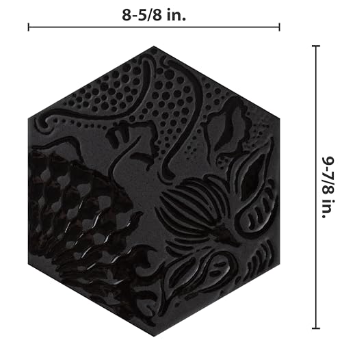 Gaudi Lux Hex Black Porcelain Shower Tile
