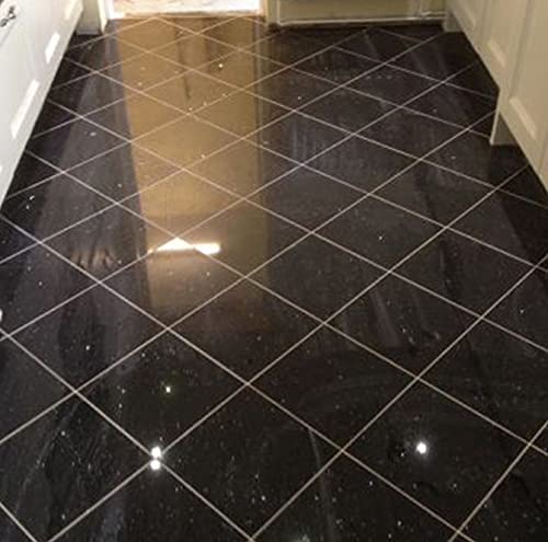 Black Galaxy Polished Granite Tile 12" x 12