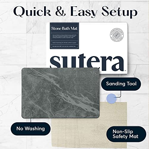 SUTERA Diatomaceous Earth Non-Slip Shower Mat