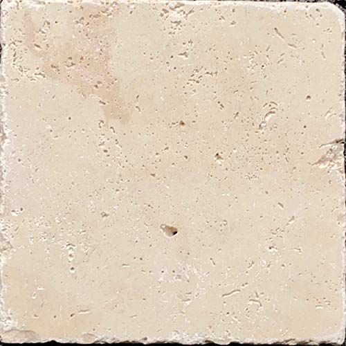 6x6 Light Travertine Tumbled Tile Pack