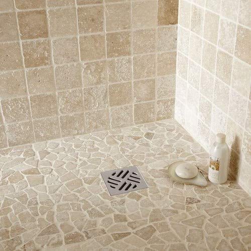 6x6 Light Travertine Tumbled Tile Pack