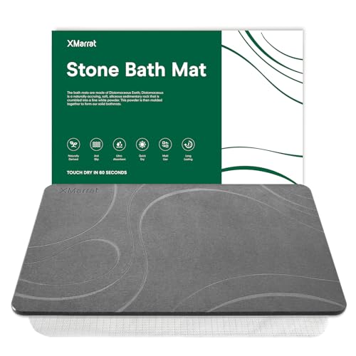 Diatomaceous Earth Shower Bath Mat - Dark Grey