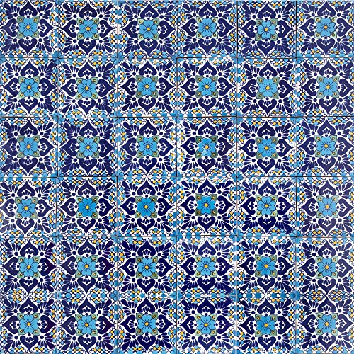 Mexican 4x4 Ceramic Tiles - Azul Mosaic Decor