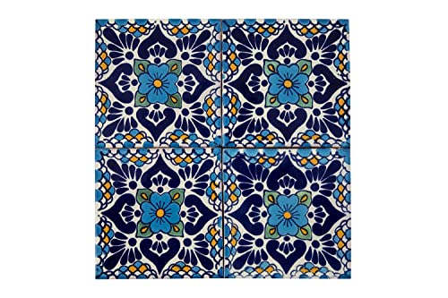 Mexican 4x4 Ceramic Tiles - Azul Mosaic Decor